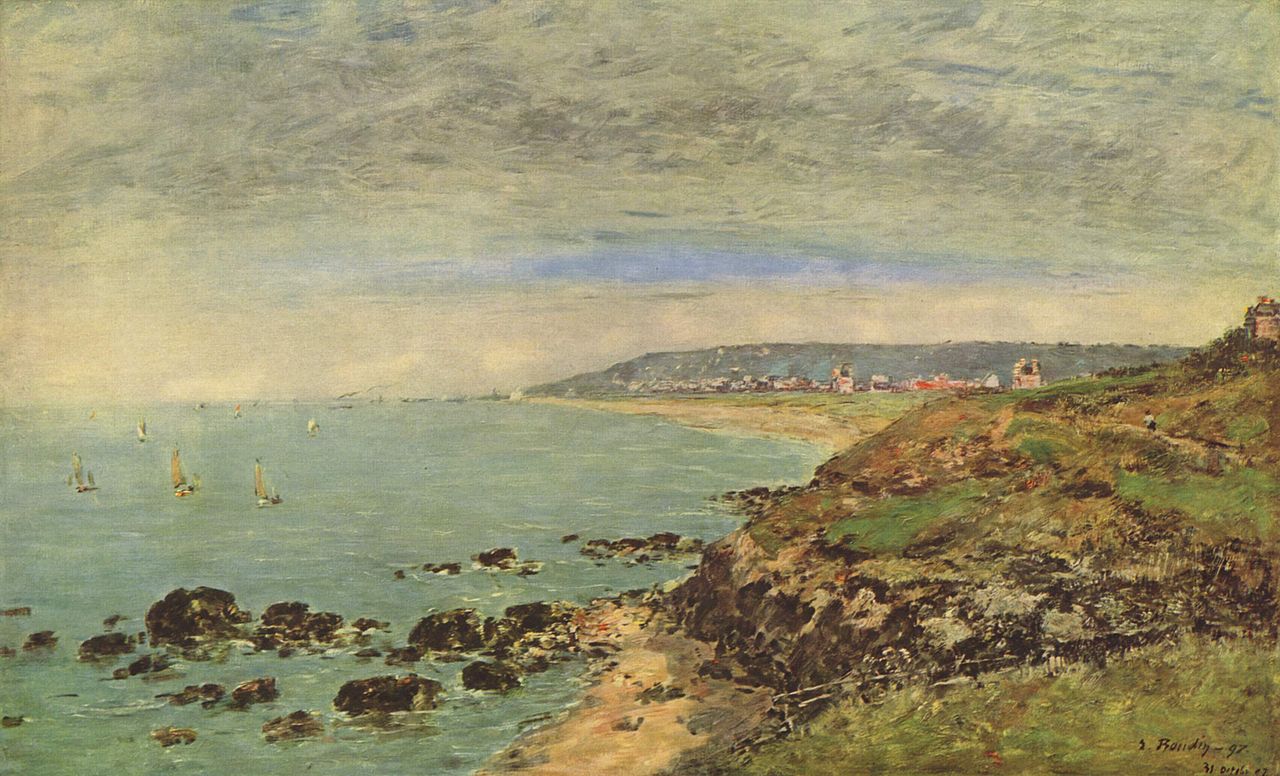 “La côte atlantique près de Benerville”, Eugène Louis Boudin, 1897 (public domain)